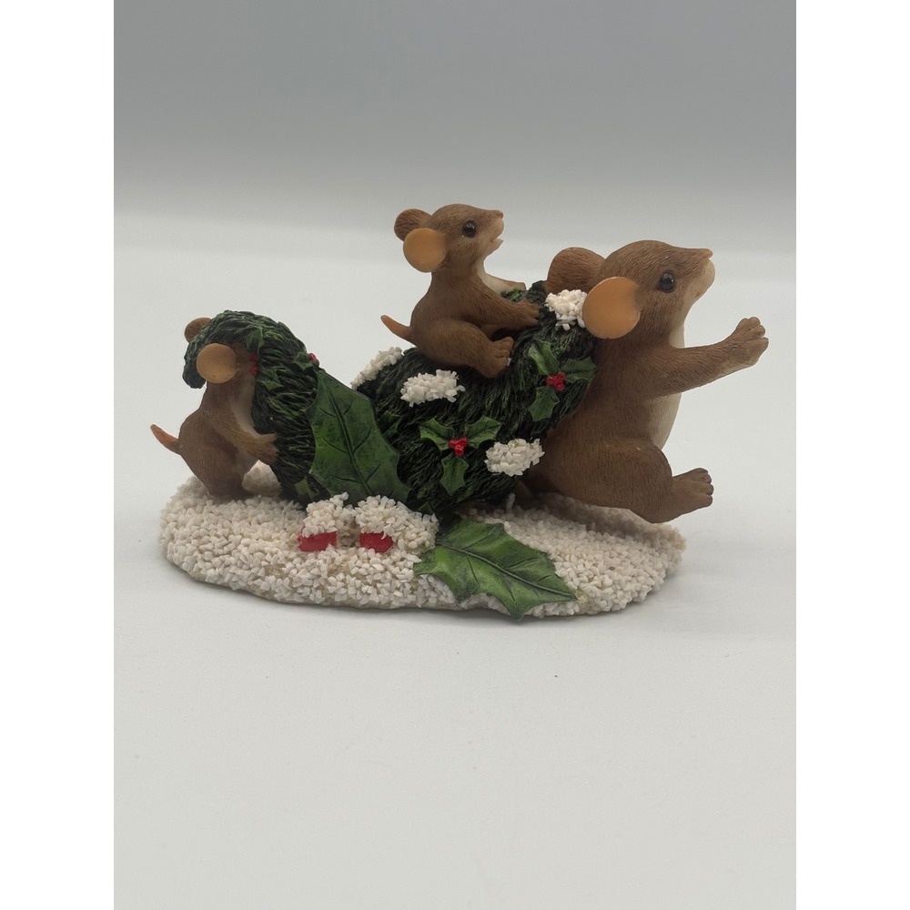 Charming Tails Bringing Home The Tree Mice Figurine Fitz and Floyd 87/109